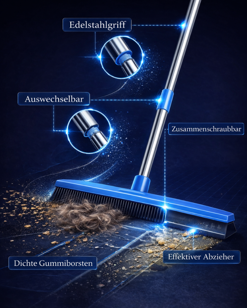 ProClean 3-in-1 Gummibesen mit Teleskopstiel