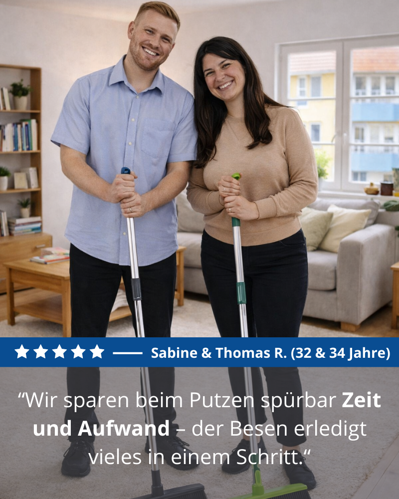 ProClean 3-in-1 Gummibesen mit Teleskopstiel