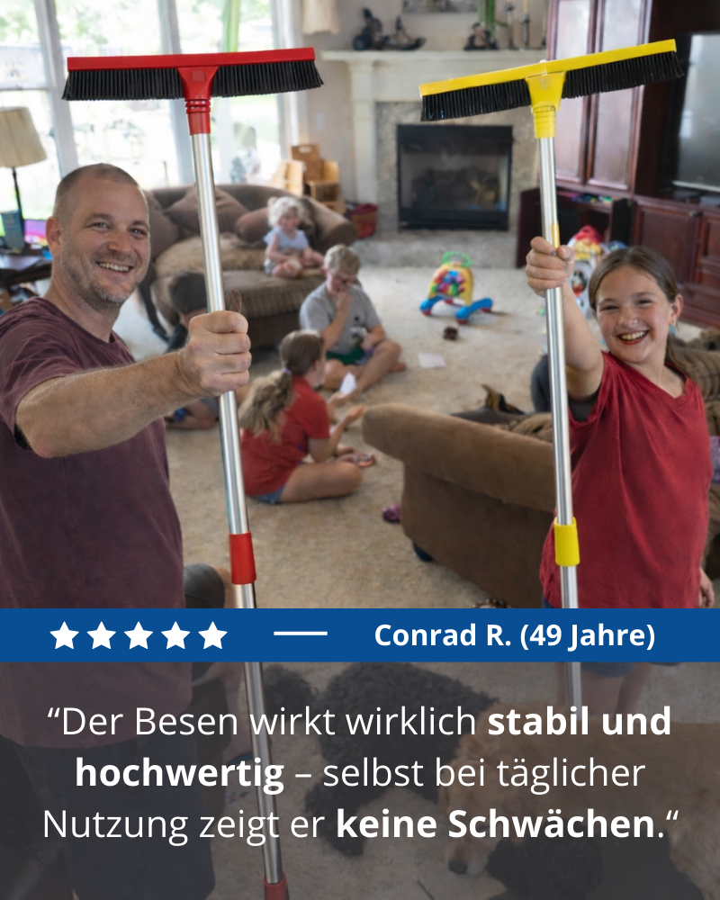 ProClean 3-in-1 Gummibesen mit Teleskopstiel